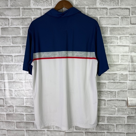 Walter Hagen x Folds of Honor Patriotic Colorblock Performance Golf Polo LARGE - Picture 4 of 8